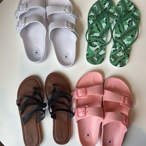 5 pairs woman’s Target sandals